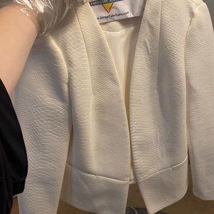 White Topshop Snake Blazer